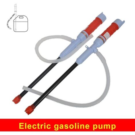 2Pcs Pompe à Eau portative à Piles, Pompe Diesel, Pompe de Transfert électrique, Pompe à Siphon de Carburant, Pompe à Huile, Pompe à Essence, Pompe d'aspiration d'eau (Rouge)