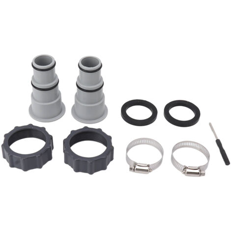 2PCS Pool Hose Adapter with Collar Replacement Threaded Connection Pump Hose Adapter for Intex Fit ARU