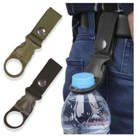 2Pcs Porte Bouteille Ceinture Boucle de Bouteille d'eau Sangle Suspendue Crochet Ceinture Clip Porte-Bouteille d'eau Clip - fy