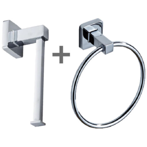 2pcs Porte-Serviettes, 15.7 cm Anneau Porte-Serviettes Givré Noir Mural Rond en Acier Inoxydable de Bague de Serviette de Support pour Salle de Cuisine,Bain