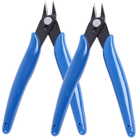 2pcs Precision Wire Cutter Electrical Cable Copper Plastic Side Scissors Stripper Diagonal Pliers Spool Making Tool DIY Jewelry Craft