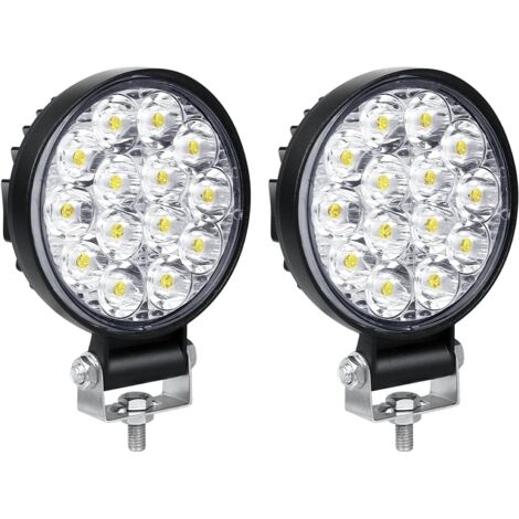 2PCS Projecteur LED 42W 3.2'' IP67 12V 24V Pour 4x4 Camion Tracteur SUV Bateau