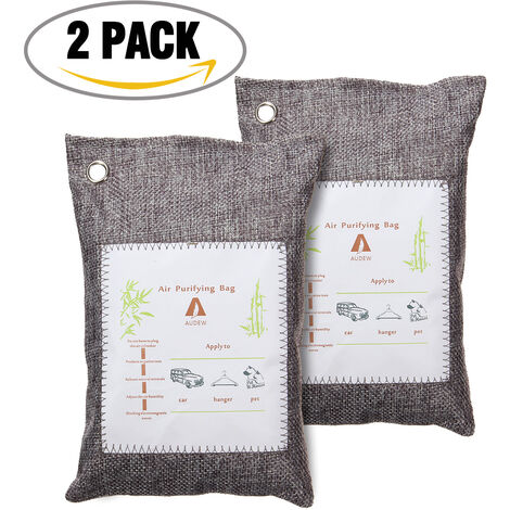 DRILLPRO 2PCS Purificateur d'air Sac de purification d'air en bambou. absorbeurs d'odeurs