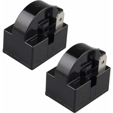 ROSEMARY 2pcs QP2-33 PTC Start Relay 33 Ohm 220V Single Pin PTC for Refrigerator Freezer Compressor Black,