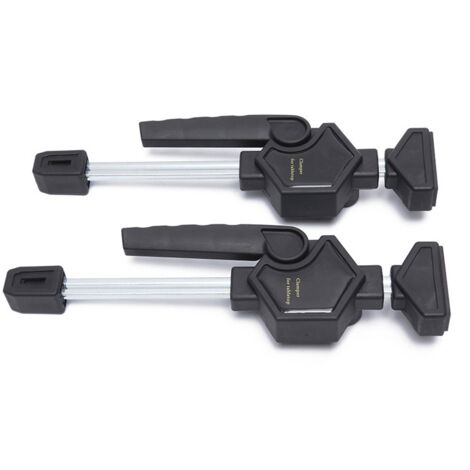 2PCS Quick Ratchet Release Speed Squeeze Woodworking Clamp Clip Kit Tool