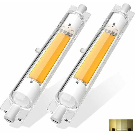 2pcs R7S 118mm LED bulb 30w Dimmable, Energy saving COB equivalent to J118mm 300W Halogen Lamp, Warm white 3000k, no flickering