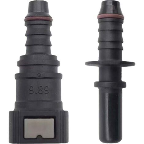 2pcs Raccord durite Essence, Connecteur de Tuyau de Carburant Droit Femelle,9.89 Tuyau de Ligne de Carburant Raccord Rapide id8 Raccord Rapide Traversant Raccord de Voiture