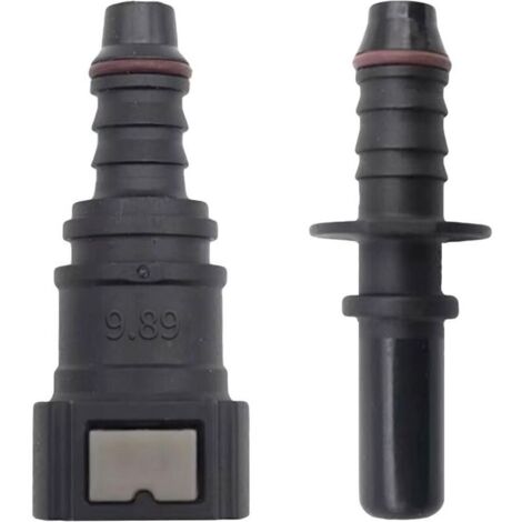 2pcs Raccord durite Essence, Connecteur de Tuyau de Carburant Droit Femelle,9.89 Tuyau de Ligne de Carburant Raccord Rapide id8 Raccord Rapide Traversant Raccord de Voiture