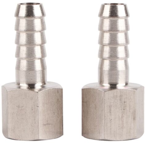 2PCS Raccord Pneumatique Rapide Femelle 3/8 BSPP avec Embout Barbelé pour Tuyau 10mm