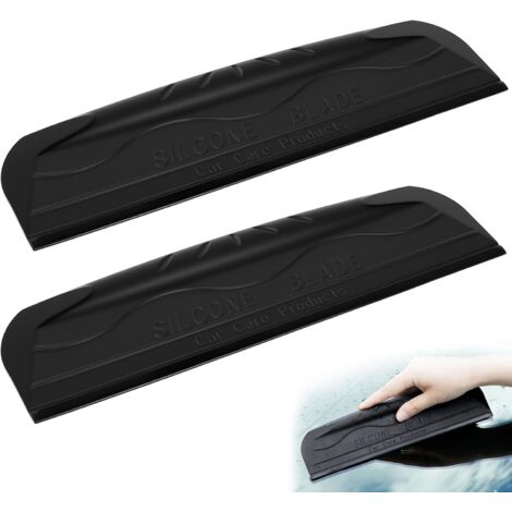 2PCS Raclette à Vitre en Silicone pour Voiture, Raclette de Séchage Raclettes D'essuie-Glace de Fenêtre de Voiture pour Nettoyage Fenêtres Miroirs et Vitres Pare Brise de Voiture 25CM