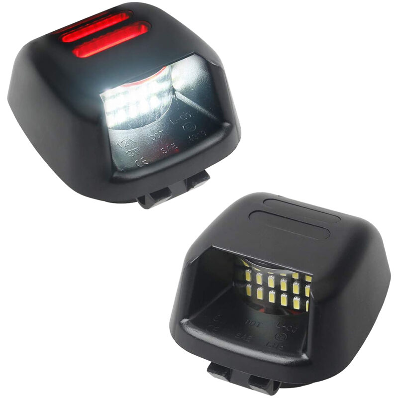 Image of Tlily - 2Pcs Red Tube smd led Kennzeichenbeleuchtung für Navara D40 2005-2016