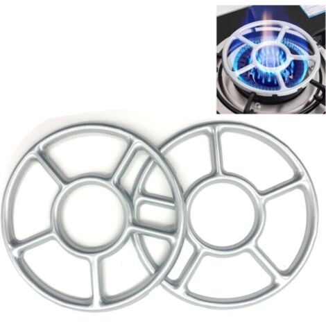 2PCS Réducteurs à gaz en pour plaque Réducteurs de Gaz Support Wok Cuisinière à Gaz de Support de Wok Anneau à Gaz Cuisinière Gaz Support à gaz de cuisine pour pot de café chaud Moka (6.1in/15.5cm)