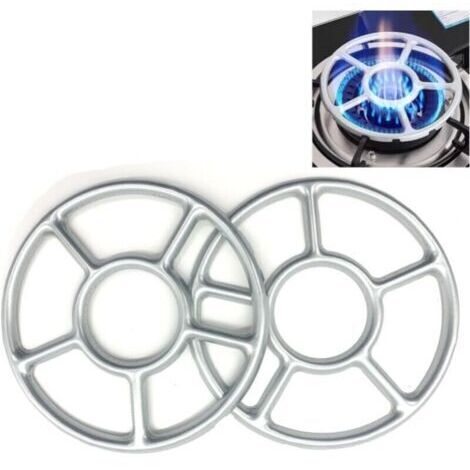 2PCS Réducteurs à gaz en pour plaque Réducteurs de Gaz Support Wok Cuisinière à Gaz de Support de Wok Anneau à Gaz Cuisinière Gaz Support à gaz de cuisine pour pot de café chaud Moka (6.1in/15.5cm)
