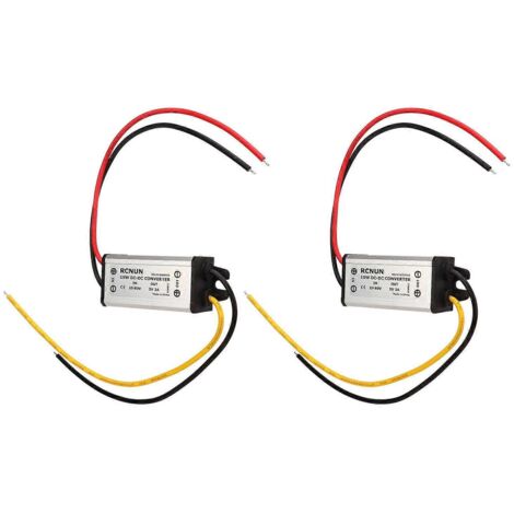 2pcs régulateur convertisseur DC 12V 24V 36V vers 5V 3A 15W, module d'alimentation 10-80V à 5V, pour véhicule et système électronique.