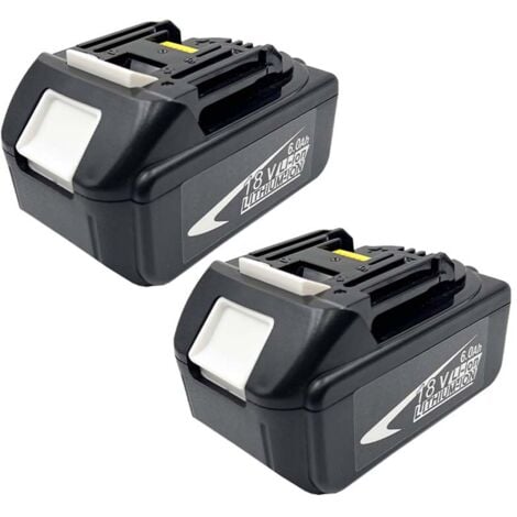 RQIURPN 2pcs Remplacement pour Makita 18V 6.0Ah, Batterie de Remplacement Makita 18V BL1860B BL1820B 1830B 1840B 1850B, Compatible avec Les Outils Makita 18V s'adapte au Chargeur Original Makita