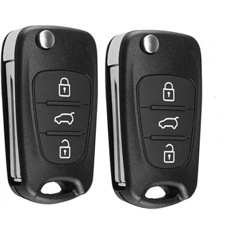 2pcs Replacement Car Key Case Compatible with Hyundai i30 i35 i10 i20 iX20 iX35 and Kia Cee'd Soul Sportage Venga, 3 Button Remote Car Key Shell