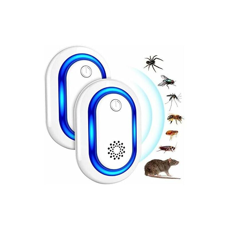 Fei Yu - 2pcs Répulsif Ultrasons, Ultrason Souris, Anti Rongeurs Insectes Anti Moustiques, Occasions Polyvalentes Anti Rats, Fourmis, Cafards,