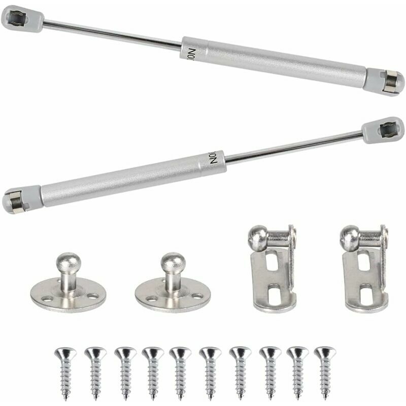 Trimec - 2pcs Ressort à Gaz 100N Vérins à Gaz Hydraulique Bras Pneumatique pour Levage Amortisseur à Gaz 90 Degres avec Vis Charnière Porte Placard