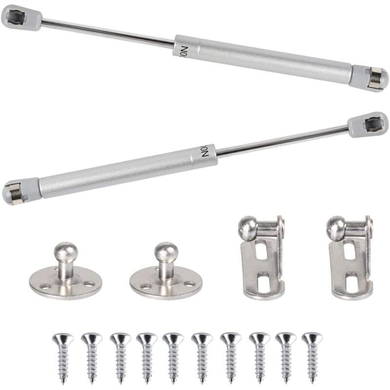 Basetbl - 2pcs Ressort à Gaz 100N Vérins à Gaz Hydraulique Bras Pneumatique pour Levage Amortisseur à Gaz 90 Degres avec Vis Charnière Porte Placard