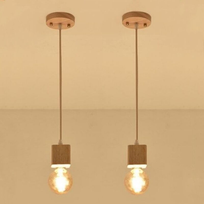 Image of Modern Pendant Lamp Wooden Ceiling Light&hellip;