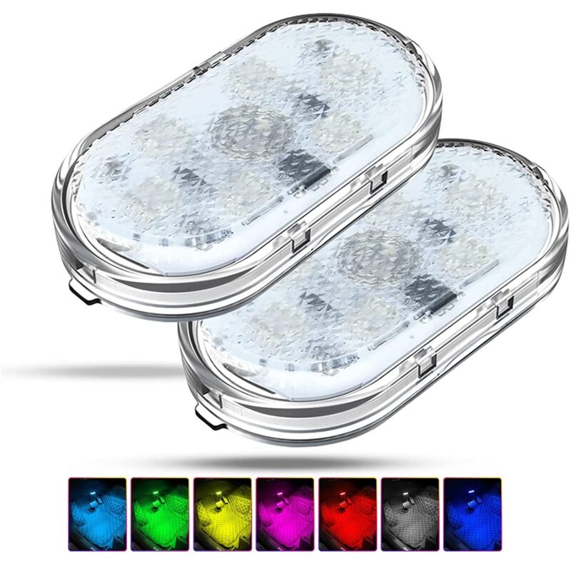 Image of 2Pcs RGB Car Interior Lights, Touch&hellip;