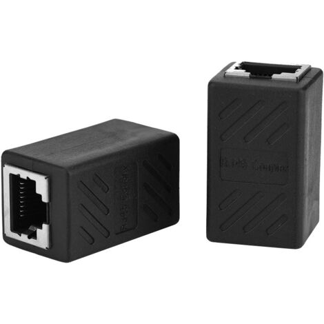 2PCS RJ45 Femelle à Femelle Coupleur de Réseau LAN, Extendeur Ethernet Connecteur