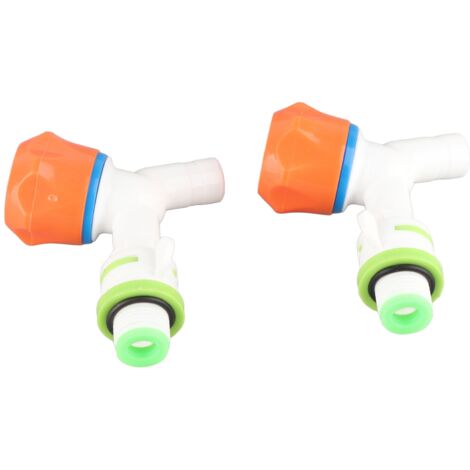 2PCS Robinet d'Eau PPR Filetage Externe G1/2 pour Jardin et Lavabo Accessoire