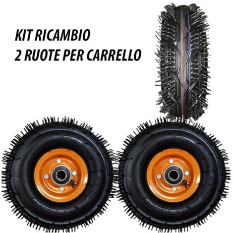 2pcs Roue En Caoutchouc Universelle 2x Pour Chariot Avec Roulement 4.10 / 3.50