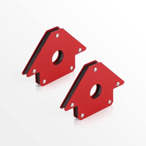 2pcs Rouge Positionneur de Soudage Magnétique Force de Traction 11KG, Angles Aimantés 45°, 90°, 135°, Équerre Aimanté pour Soudure, Arrow Welding Magnet