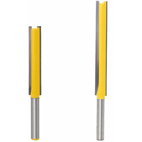 main image of "2PCS Router Bits Set 1/4 Inch Shank 3/8 Inch Blade Diameter Double Flute Straight Bit for Woodworking Milling Cutter Tool,model:Yellow"