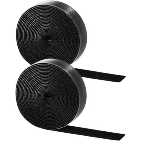 2PCS Rubans Adhésifs 5M 20mm,Bande Agrippantes Adhésives,Hook Loop Bande Adhésives Autoadhé,pour Tous Les Types Moustiquaire Fenetre
