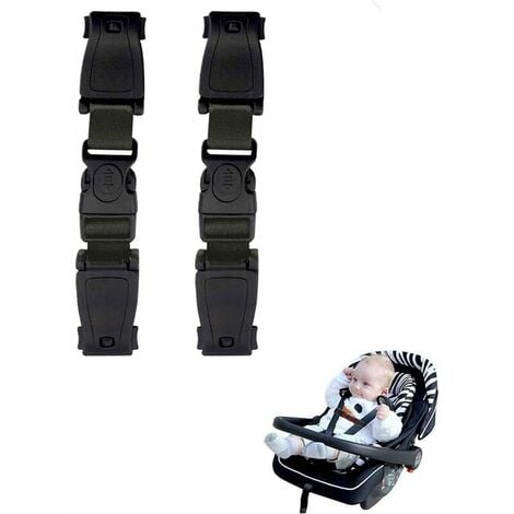 2pcs Safety Belt for Baby Car Seat, Durable Harness Belt, Gray Secure Seat Belt with Locking Buckle for Kids, Children