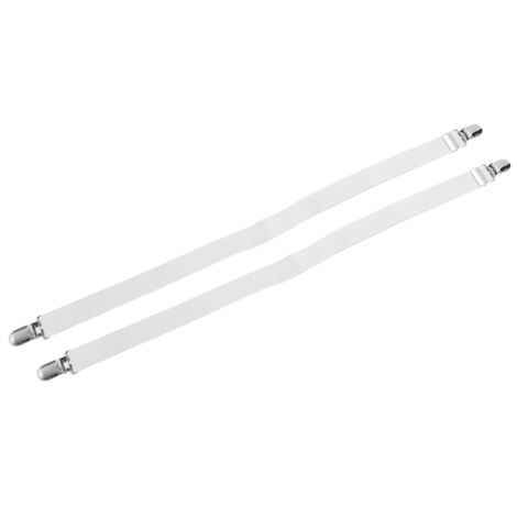 2PCS Sangle de maintien de drap ajustable 90-180cm, attaches pour matelas (blanc)