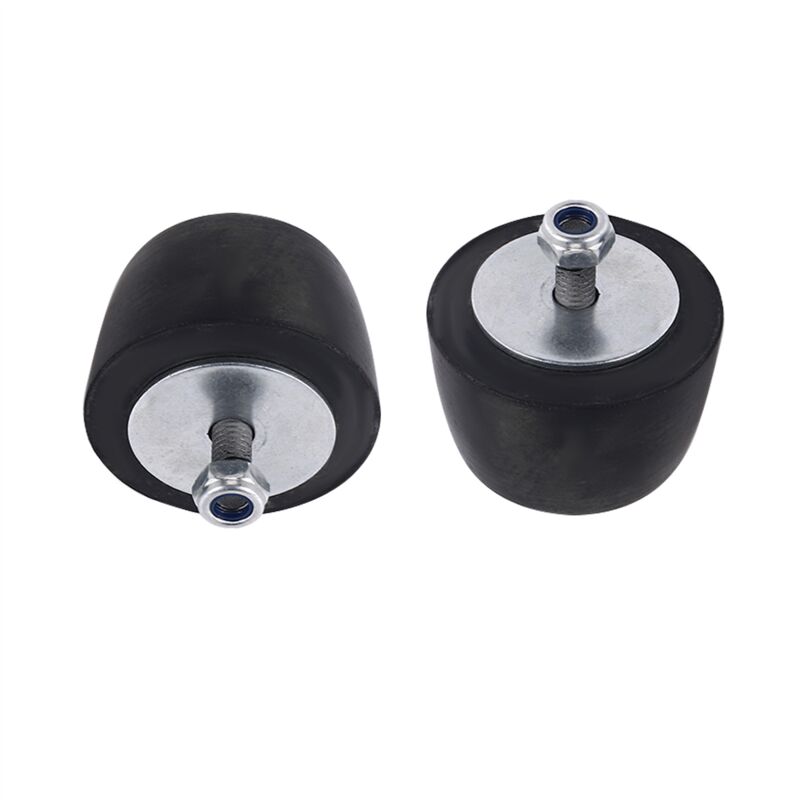 Image of 2Pcs Schwarz Gummi Stoßstange Kissen Haube Bump Stop Ersatz für YJ JK 1987-2018