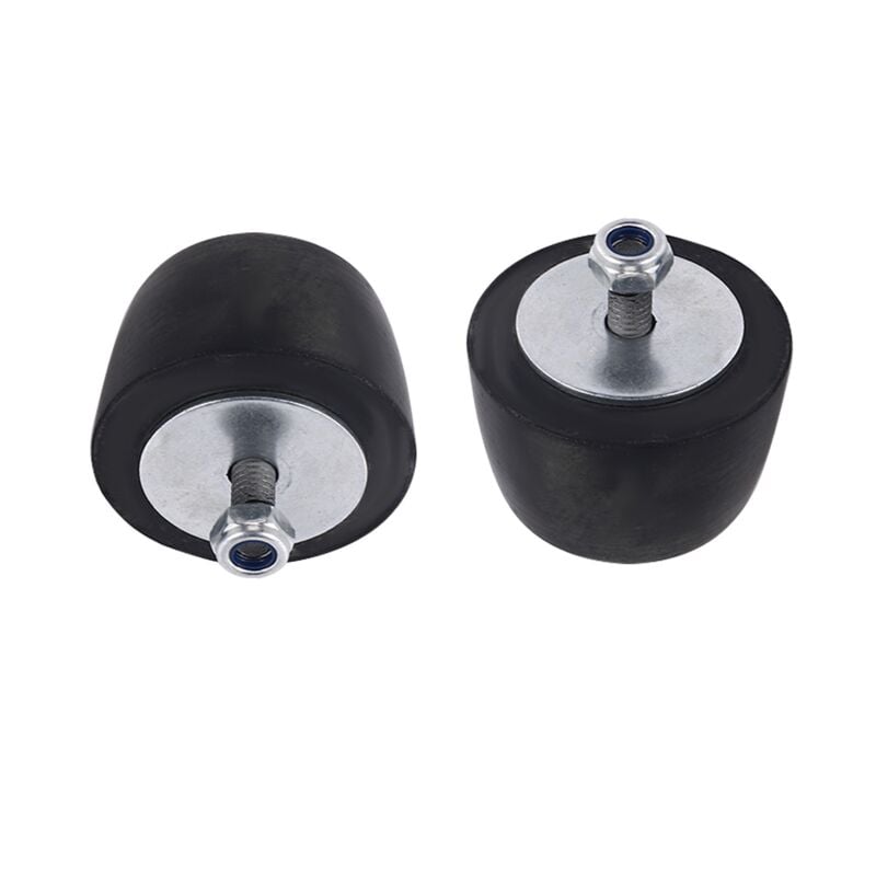 Image of Tlily - 2Pcs Schwarz Gummi Stoßstange Kissen Haube Bump Stop Ersatz für yj jk 1987-2018