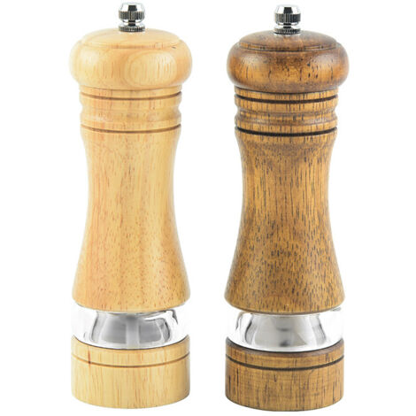 2PCS Sel et Poivre meuleuse de Poivre peppeuse épice broyeur assaisonnant Bouteille céramique broyage Noyau Maison Cuisine Cuisine Cuisson Un Barbecue Accessoires