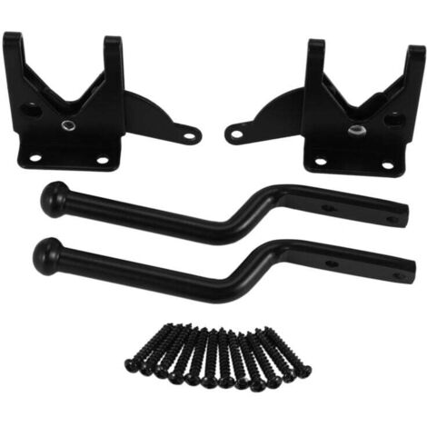 2Pcs Self-Locking Tür Latch Lock Zaun Hebel Heavy Duty für Holz Riegel Schwarz Stahl