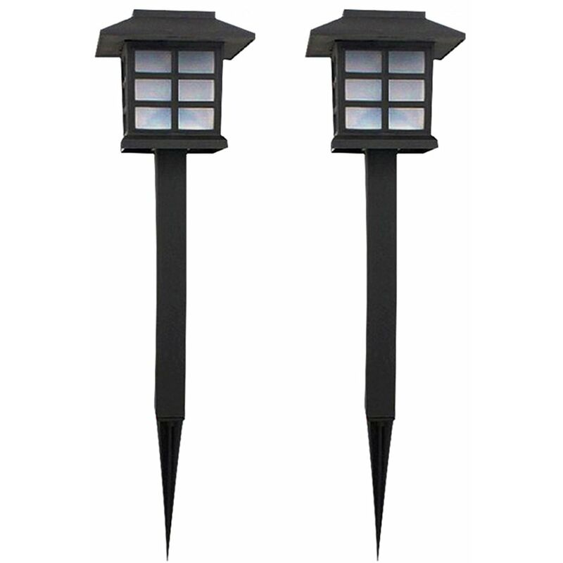 

2Pcs / Set LED Luz de cesped con energia solar,Lampara de paisaje al aire libre