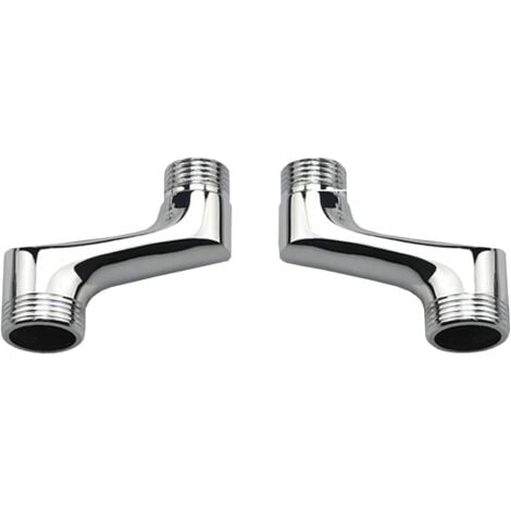 ORCHIDÉE 2pcs Shower Counter Elbow,Brass Reducer Elbow,Adjustable Swivel Arm,Wall Counter Elbow,G3/4 to G1/2 Brass Shower Adapter Offset Connection for taps on Bath Shower,Chrome
