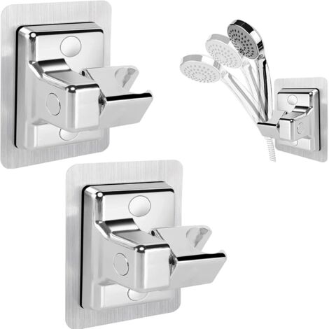 2pcs Shower Holder No Drilling - Universal Shower Head Holder - 360° Adjustable Wall Mounted Shower Holder