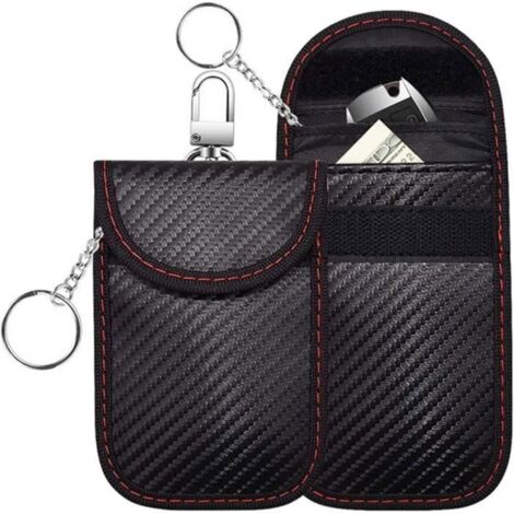 2pcs Signal Blocage Faraday Pochette Sac,Pochette Etui Anti RFID cle Voiture,Pochette Faraday,Pochettes Blocage Signal RFID pour