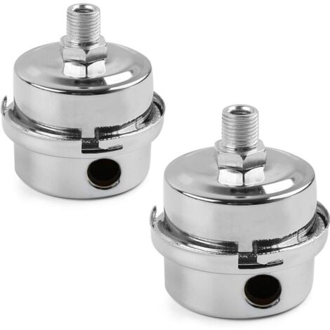 2Pcs Silencieux de Filtre de Compresseur d'Air, filtre à air en métal, filtre d'aspiration silencieux pour Utiliser dans l'Entrée du Compresseur d'Air et Bloquer la Poussière Réduire le Noise - 16 mm
