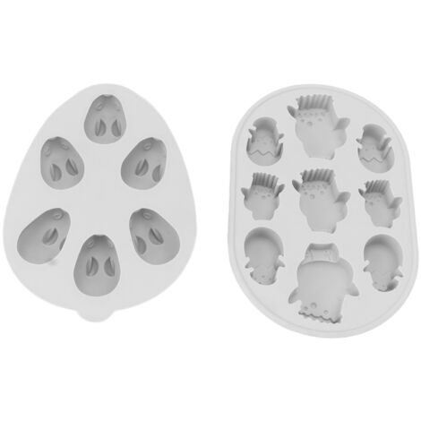 2Pcs Silicone Baking Mold Bunny Chick Style Food Grade Silicone Easy Release Chocolate Molds for Cake Ice Dessert Making