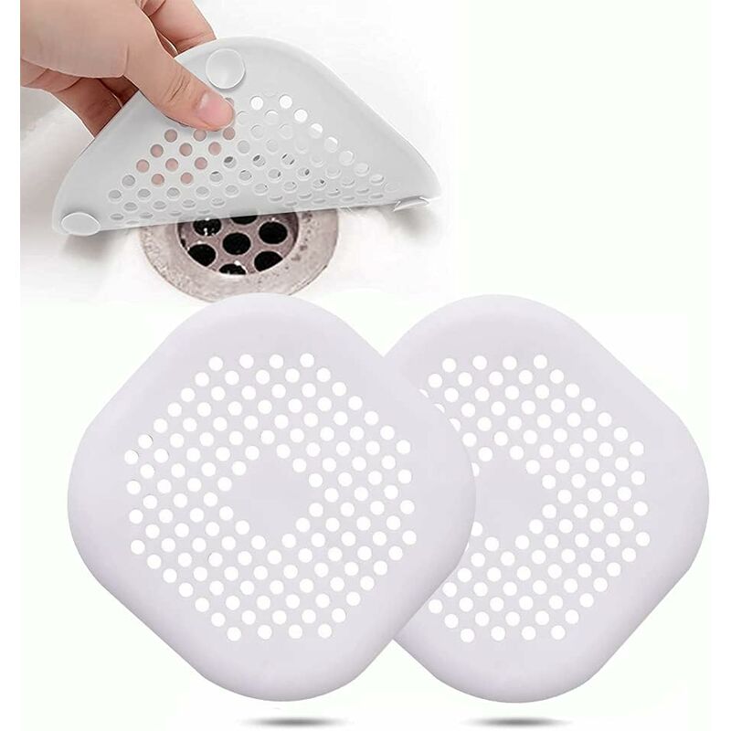 2Pcs Silicone Drain Cover, Kitchen Sink Strainer with Suction Cup, Bathtub Drain Cover Filter, Kitchen And Bathroom Sink Strainer. Modou