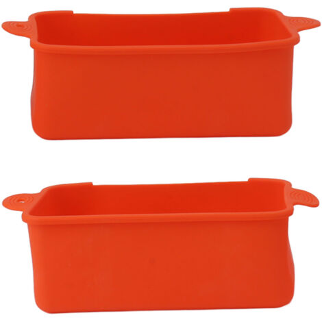 2Pcs Silicone Grease Cup Liners Reusable Drip Pan Liners Silicone Rear Grease Catcher for Griddle