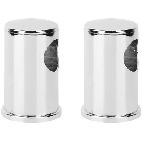 2Pcs Silver White ABS Electroplating Shower Lifting Rail Bracket Base Bathroom Accessories