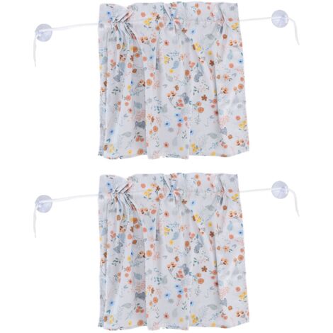 2PCS Simple Style Sunshade Curtain Adjustable Car Side Window Curtain Cute Car Curtain with Suction CupType 2