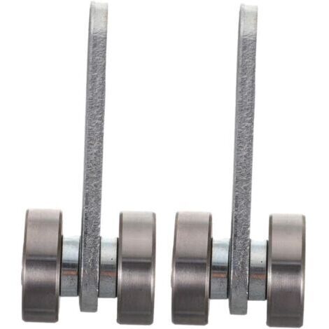 2pcs Sliding Door Roller Double Bearing Hanging Wheel for Cupboard Door Garage Heavy Duty Rail Wheels Fixing Set