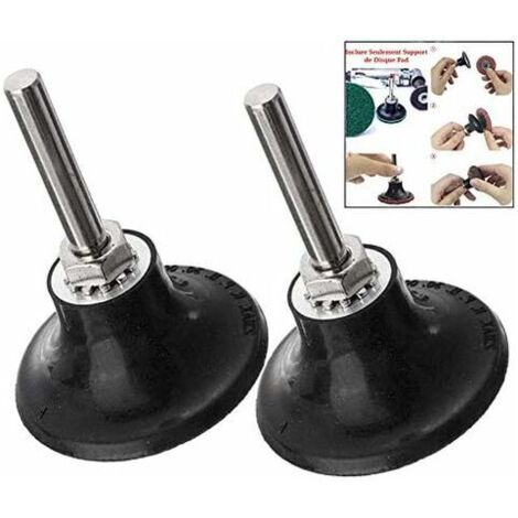 2Pcs Support de Disque Pad 50mm (2), Support de Disque Pad avec 6.35mm Tige Outil Rond Rotatif, Porte-Disque Polissage à Tige