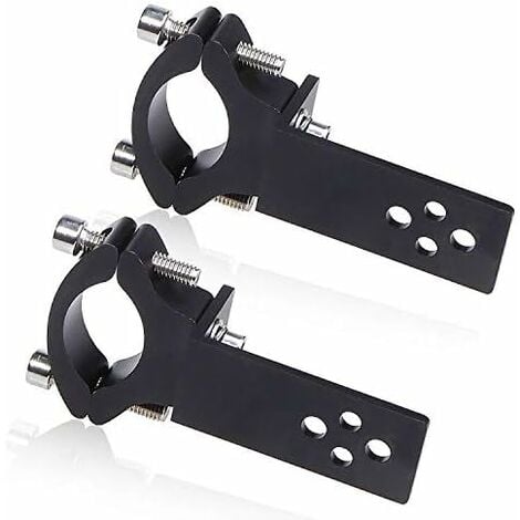 AOUGO 2PCS Support de Montage de Lumière,Biqing Universel Moto Support de Phare de Fixation Ampoule de Brouillard de Montage Bull Bar Bumper Support de Lampe D'aluminium Diamètre 22mm-36mm